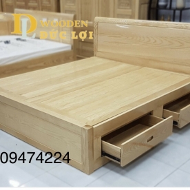 Giường gỗ SỒI giá rẻ  180X200 HÀNG ĐẶT